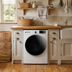 Lavadora carga frontal Vok EVW-10BAW12PR 10kg 1200 rpm 15 programas A blanco 60 cm