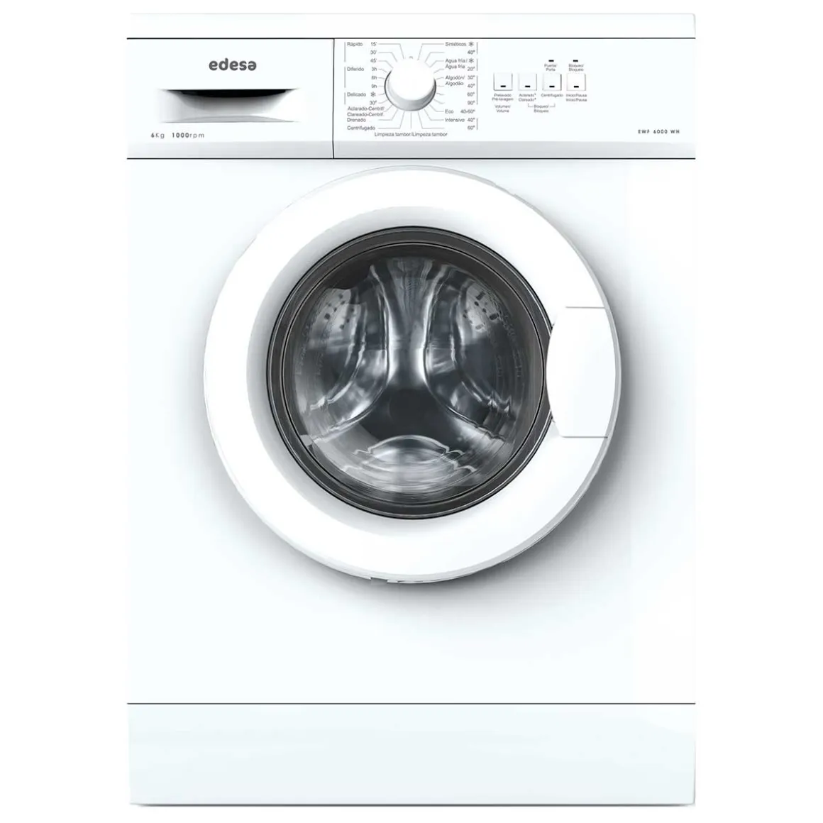 Lavadora Edesa EWF-6000 WH 6kg 1000 rpm 23 programas D blanco 85 cm