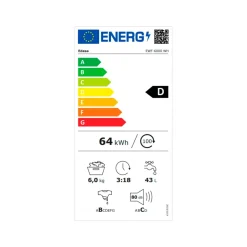 Lavadora Edesa EWF-6000 WH 6kg 1000 rpm 23 programas D blanco 85 cm