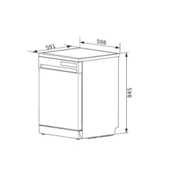 Lavavajillas Aspes AJ13601ED/X 14 servicios 6 programas E 59,8 cm