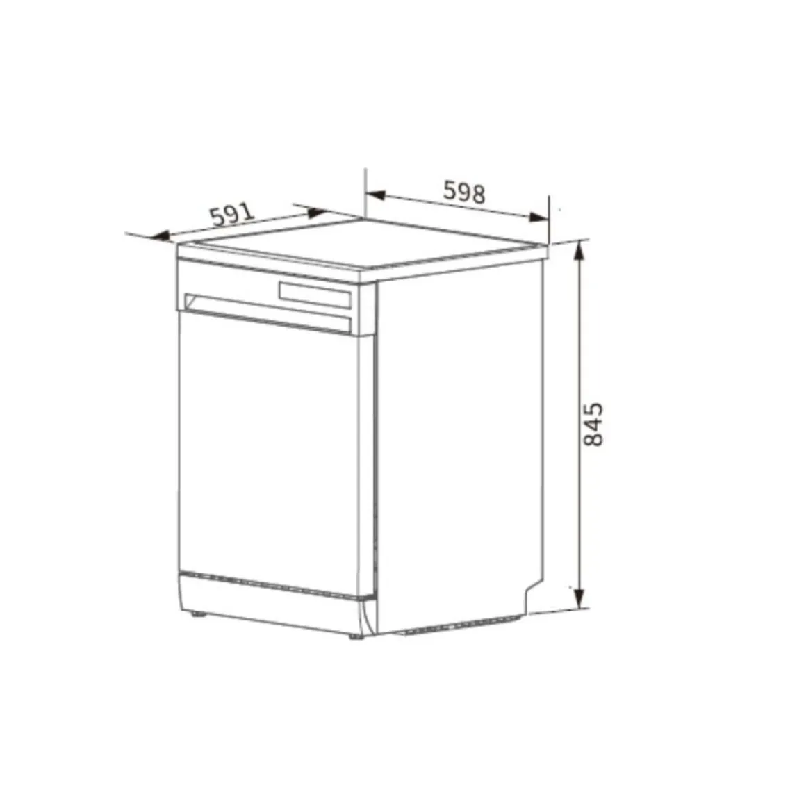Lavavajillas Aspes AJ13601ED/X 14 servicios 6 programas E 59,8 cm