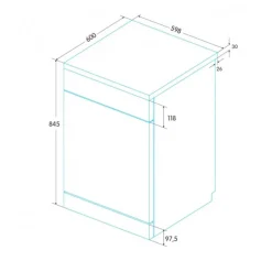Lavavajillas Edesa EDW-6120 WH 12 servicios 4 programas E blanco 60 cm