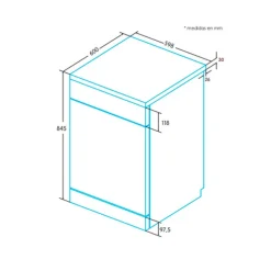 Lavavajillas Edesa EDW-6130X 13 servicios 6 programas E inox 59,8 cm