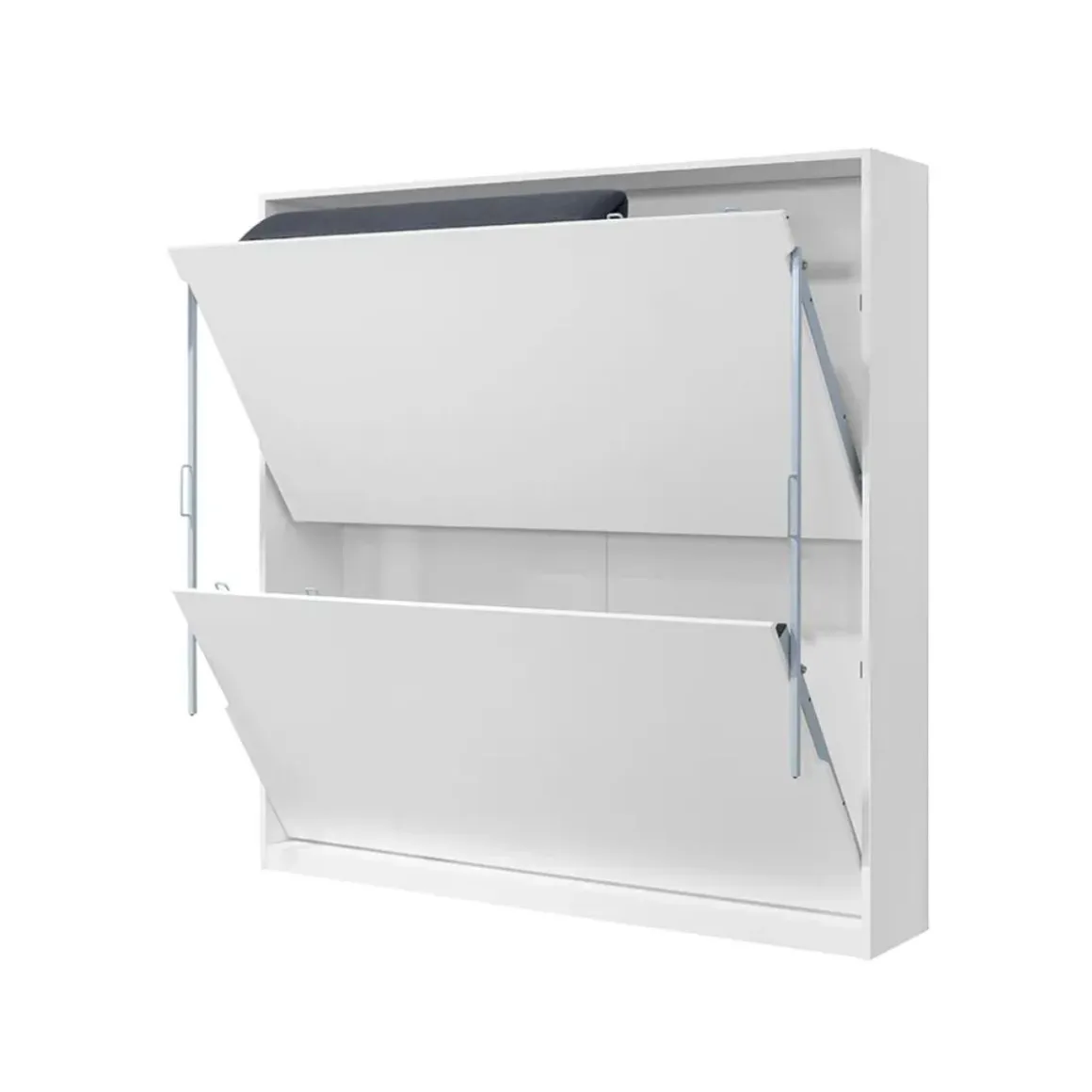 Litera abatible Matilda con somieres y esclera blanco 90x190 cm