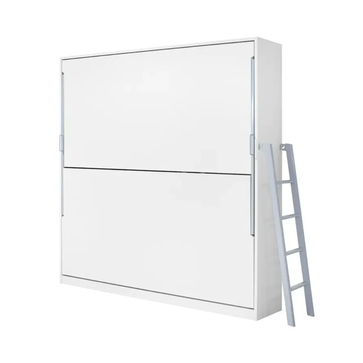 Litera abatible Matilda con somieres y esclera blanco 90x190 cm