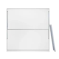 Litera abatible Matilda con somieres y esclera blanco 90x190 cm