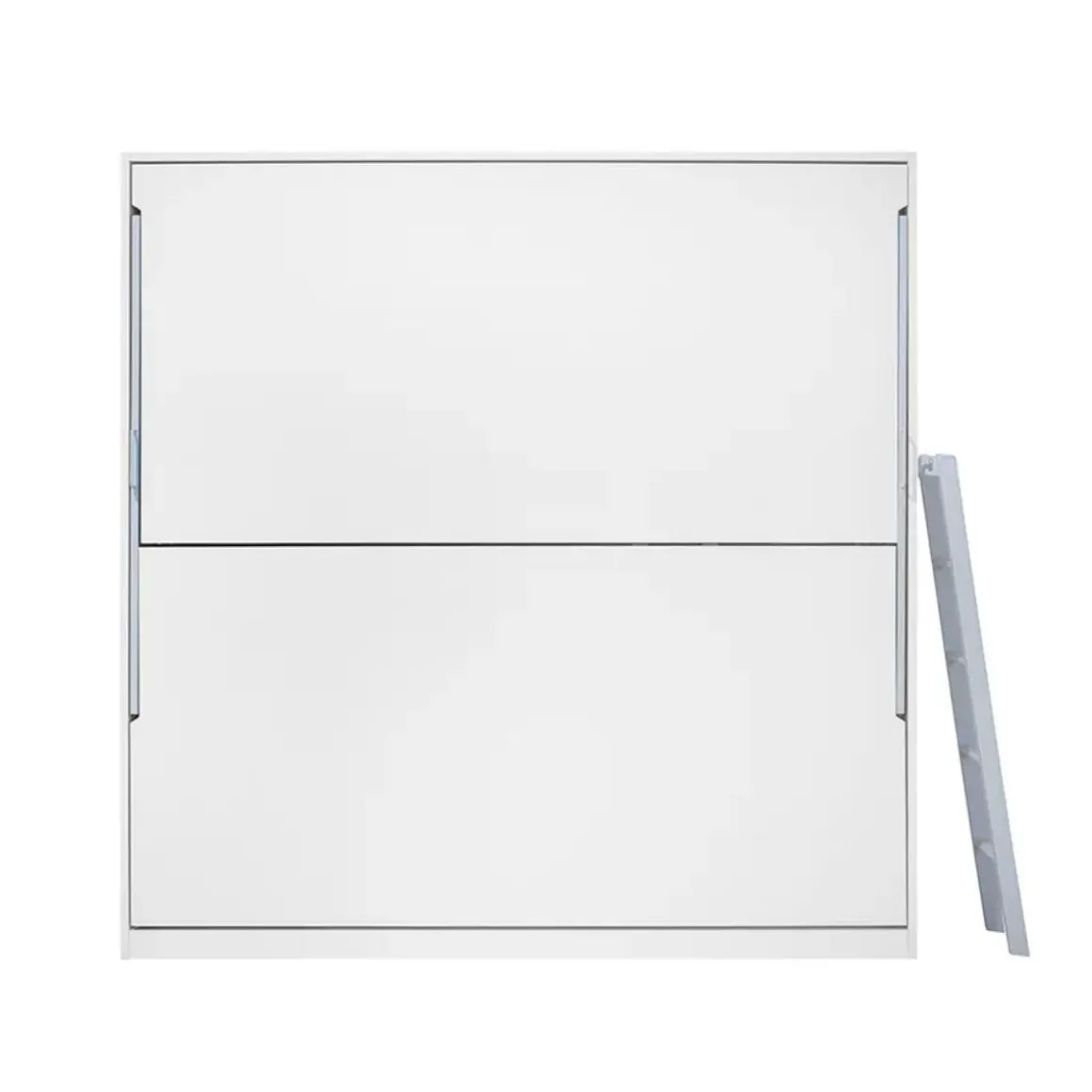 Litera abatible Matilda con somieres y esclera blanco 90x190 cm