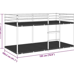 Litera Red estructura de acero negro 111x195x79,5 cm