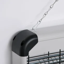 Lámpara anti mosquitos Outsunny 30W luz UV 60 m² plata 26,5x48,5x8,5 cm
