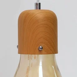 Lámpara colgante Wood E27 25W Ø15x26 cm
