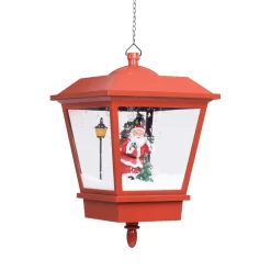 Lámpara de exterior Laponia luz LED + decoración navideña rojo
