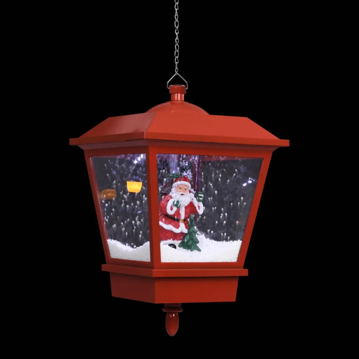 Lámpara de exterior Laponia luz LED + decoración navideña rojo