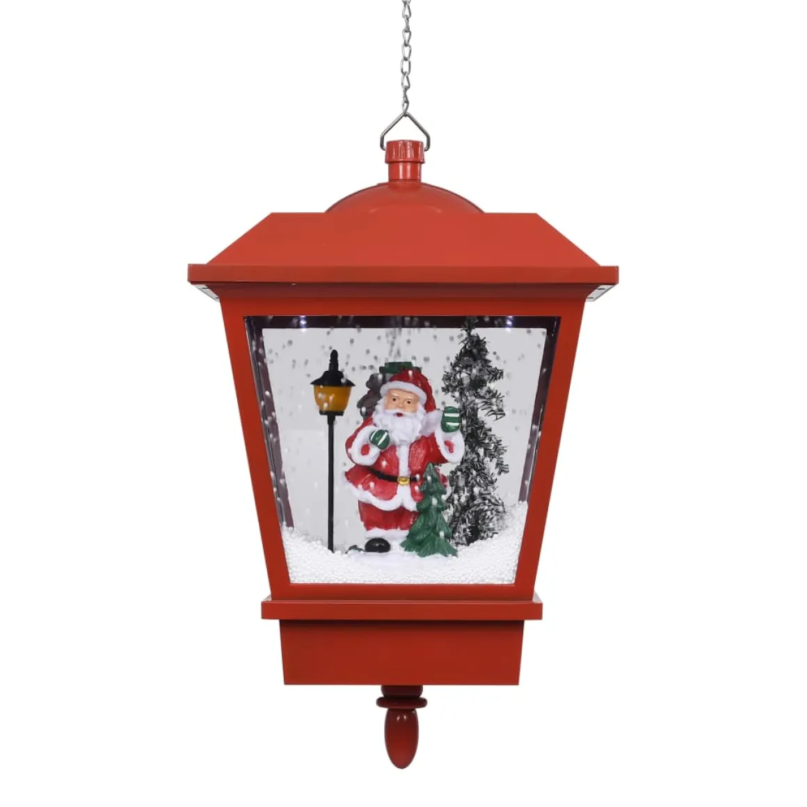 Lámpara de exterior Laponia luz LED + decoración navideña rojo