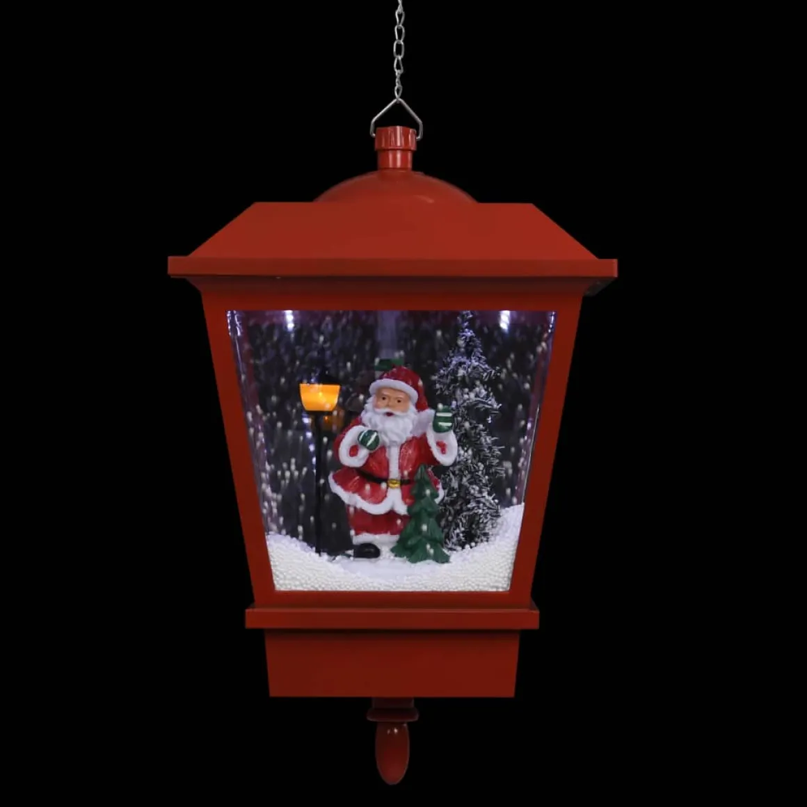 Lámpara de exterior Laponia luz LED + decoración navideña rojo