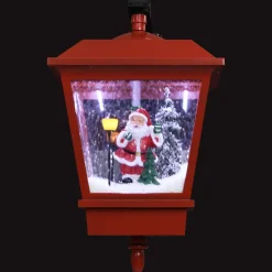 Lámpara de exterior Santa luz LED + decoración navideña rojo