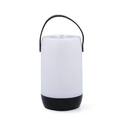 Lámpara de mesa Nora Vinthera exterior + asa + USB blanco/negro 19x11,5 cm