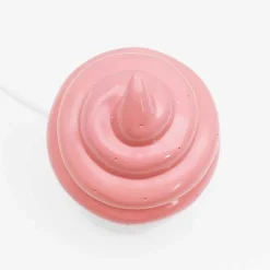 Lámpara de mesa Sweet diseño helado rosa/blanco Ø10x18 cm