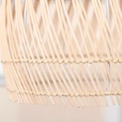Lámpara de mesa Wakiki Homcom 40W pantalla ratán natural Ø20x41 cm