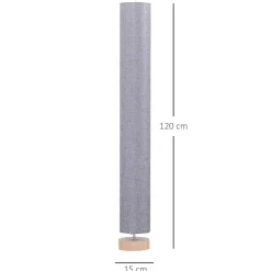 Lámpara de pie Australia Homcom 40W 2 puntos de luz gris Ø15x120 cm