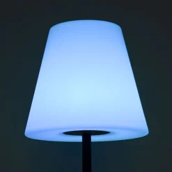 Lámpara de pie Biana Lumit portátil LED RGB con USB + mando blanco Ø34x150 cm