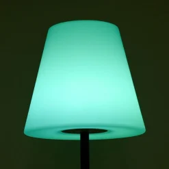 Lámpara de pie Biana Lumit portátil LED RGB con USB + mando blanco Ø34x150 cm