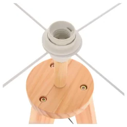 Lámpara de pie Homcom con estante inferior E27 beige/natural 154 cm