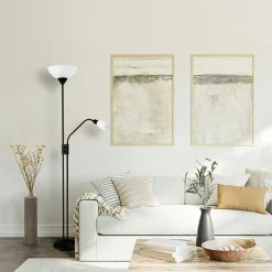 Lámpara de pie Milano Bel Air 40W con luz de lectura Ø28x170 cm