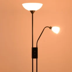 Lámpara de pie Milano Bel Air 40W con luz de lectura Ø28x170 cm