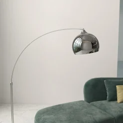 Lámpara de pie Modde Homcom 40W poste ajustable negro/plata 170-180x110-115x30 cm
