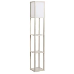 Lámpara de pie Tahi Homcom 40W 3 estantes 160x26 cm
