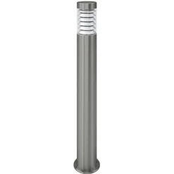 Lámpara de poste de jardín acero 60W inox Ø10,1x80 cm