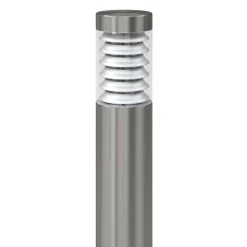 Lámpara de poste de jardín acero 60W inox Ø10,1x80 cm