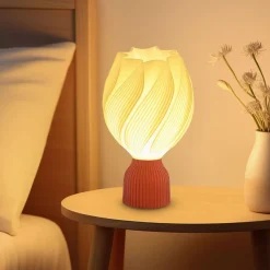 Lámpara de sobremesa Antorcha Homcom 25W luz LED 3000K blanco Ø16,5x28 cm