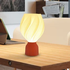 Lámpara de sobremesa Antorcha Homcom 25W luz LED 3000K blanco Ø16,5x28 cm