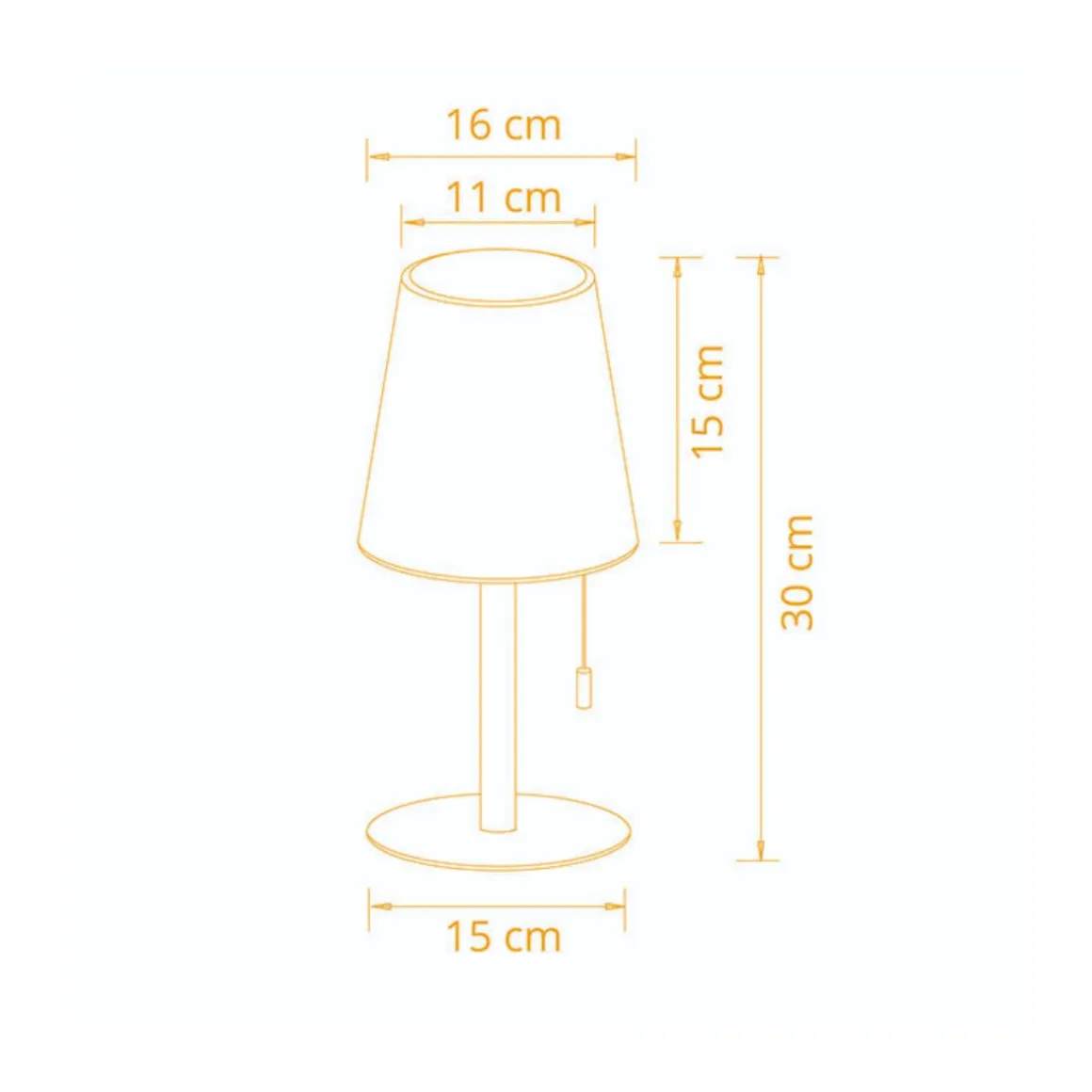Lámpara de sobremesa Biana Lumit LED RGB con USB blanco Ø16x30 cm
