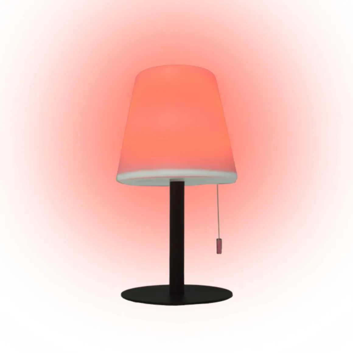 Lámpara de sobremesa Biana Lumit LED RGB con USB blanco Ø16x30 cm