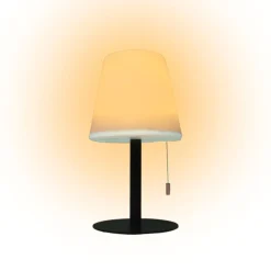 Lámpara de sobremesa Biana Lumit LED RGB con USB blanco Ø16x30 cm