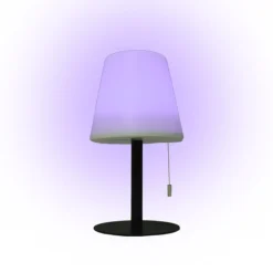 Lámpara de sobremesa Biana Lumit LED RGB con USB blanco Ø16x30 cm