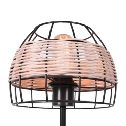 Lámpara de sobremesa Sotero 60W mimbre marrón/natural Ø20x43,5 cm