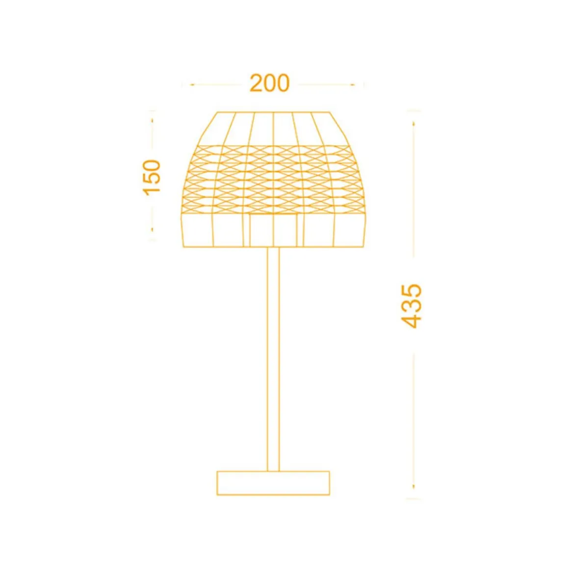 Lámpara de sobremesa Sotero 60W mimbre marrón/natural Ø20x43,5 cm