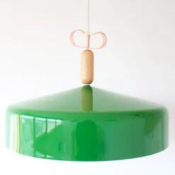 Lámpara de techo Coliseum E27 verde Ø45x18 cm