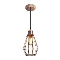 Lámpara de techo Conneticut Lumit 60W altura regulable cobre Ø13,5x24 cm