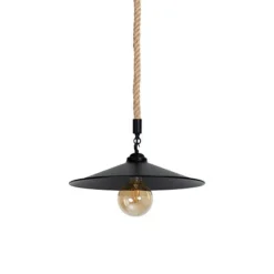 Lámpara de techo Cremilda Lumit 60Waltura regulable negro Ø36x107 cm