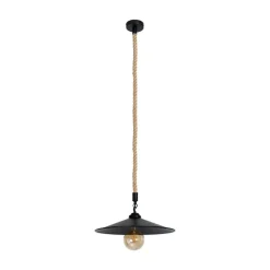 Lámpara de techo Cremilda Lumit 60Waltura regulable negro Ø36x107 cm
