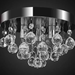 Lámpara de techo de cristal diseño cromado Ø25x16 cm