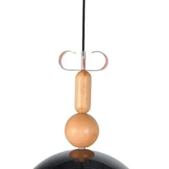Lámpara de techo Eclipse E27 60W negro/natural Ø35x157 cm
