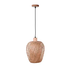 Lámpara de techo Filipinas Bel Air 40W altura regulable madera natural