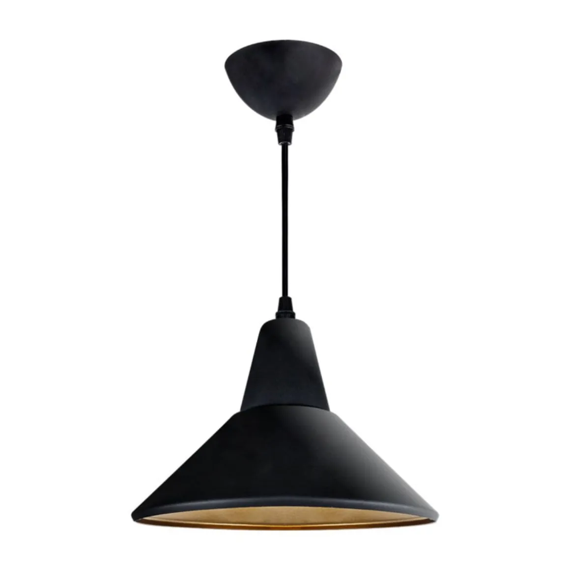 Lámpara de techo Gilberto Lumit 60W altura regulable negro/dorado