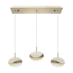 Lámpara de techo Planett Lumit 24W 1800 lm altura regulable beige 48x8 cm