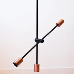 Lámpara de techo Pleya orientación regulable negro/bronce 66x63 cm